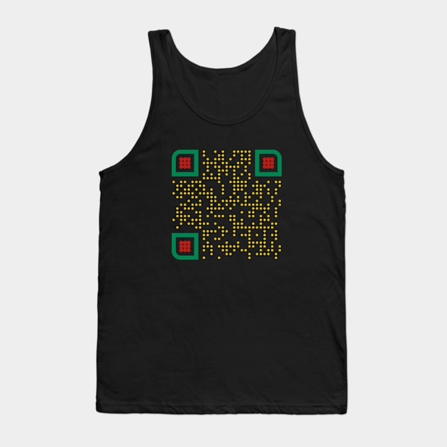 It's a beautiful day to leave me alone - QR Code Tank Top by cryptogeek